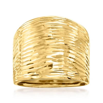 Ross-simons Italian 14kt Yellow Gold Diamond-cut Dome Ring