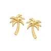 Rs Pure Ross-simons 14kt Yellow Gold Palm Tree Earrings In Gold