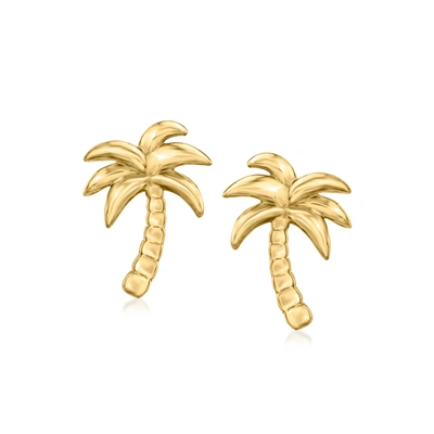 Rs Pure Ross-simons 14kt Yellow Gold Palm Tree Earrings