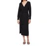 Simkhai Skyla Loungewear Knit Wrap Dress In Black