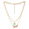 Sohi Pack Of 2 Gold Plated Designer Chain In Blue