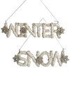 KURT ADLER 6.5IN RESIN SNOW WINTER WORDS SET OF 2 ORNAMENTS