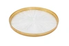 Classic Touch Decor Set Of 4 Crystal Glass Chargers With Gold Border