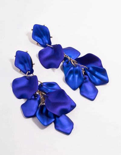 Lovisa Blue Coated Petal Drop Earrings
