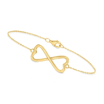 Canaria Fine Jewelry Canaria 10kt Yellow Gold Infinity Heart Symbol Bracelet