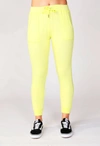 French Kyss Joggers In Lime In Yellow