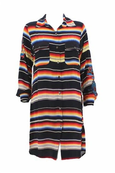 Vintage Collection Women's Sunrise Saltillo Shirt Dress In Multi