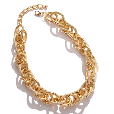 Sohi Gold Color Gold Plated Necklace With Chain Detail For Women's