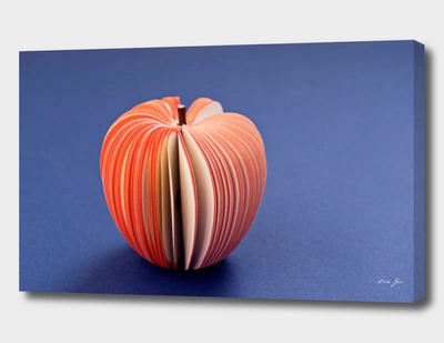 Curioos Fake Apple From Paper On The Purple Violet Background In Blue