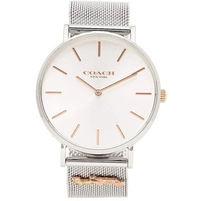 Coach Women's Perry White Dial Watch In Gold