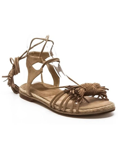 Stuart Weitzman Flowerpot Womens Suede Strappy Gladiator Sandals In Beige