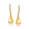 Ross-simons Italian 18kt Yellow Gold Teardrop Earrings In Gold