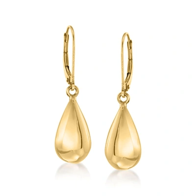 Ross-simons Italian 18kt Yellow Gold Teardrop Earrings