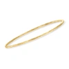 Ross-simons Italian 14kt Yellow Gold Twisted Bangle Bracelet In White