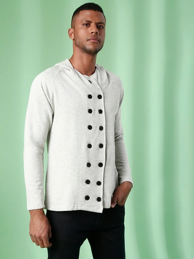 Campus Sutra Men Stylish Casual Jacket In White