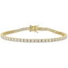 Mimi & Max 5 1/10 Ct Dew Created Moissanite Tennis Bracelet In Yellow Gold Plated Sterling Silver In White