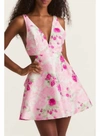 Loveshackfancy Till Cutout Floral Minidress In Pink