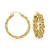 Ross-simons 14kt Yellow Gold Byzantine Hoop Earrings In Gold