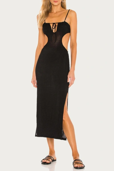 Weworewhat Ruched Cutout Maxi Cover Up In Black