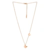 Sohi Butterfly Design Zirconia Pendant Chain In Gold