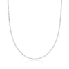 Ross-simons 1mm 14kt White Gold Box Chain Necklace In Silver
