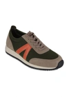 Mia Women's Kable Sneaker In Khaki/orange In Olive Multi