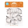 R & M International 6 Piece Mini Leaf Cookie Cutter Set In Silver