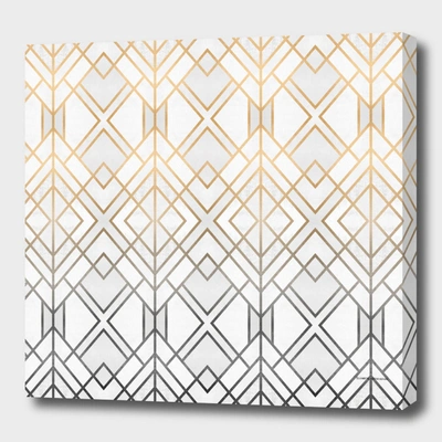 Curioos Gold And Grey Geo In White