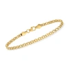 Rs Pure Ross-simons Italian 14kt Yellow Gold Bismark-link Bracelet In White