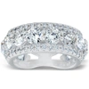 Pompeii3 7 Ct Diamond 3/4 Eternity Ring 14k White Gold Womens Stackable Wedding Band In Multi