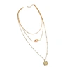Sohi Pack Of 3 Gold Plated Designer Pendant In Gold