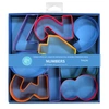 R & M INTERNATIONAL COLOR NUMBERS 9 PIECE COOKIE CUTTER SET