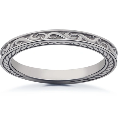 Pompeii3 Vintage Scroll Sophia Wedding Ring In Multi