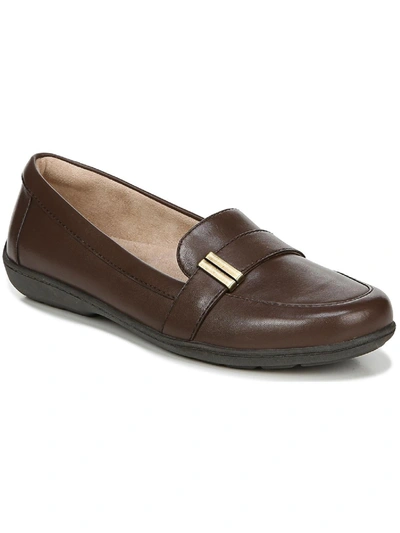 SOUL NATURALIZER KENTLEY WOMENS LEATHER SLIP ON LOAFERS