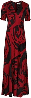 DIANE VON FURSTENBERG WALKER DRESS IN ROSE TATTOO GIANT FORB FRUIT