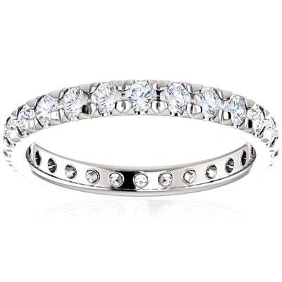 Pompeii3 1 Ct Diamond Wedding Eternity Ring Lab Grown 14k White Gold In Multi