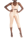 Grayscale Womens Metallic Cropped Vest In Gold
