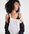 Aéropostale Solid Utility Romper In White