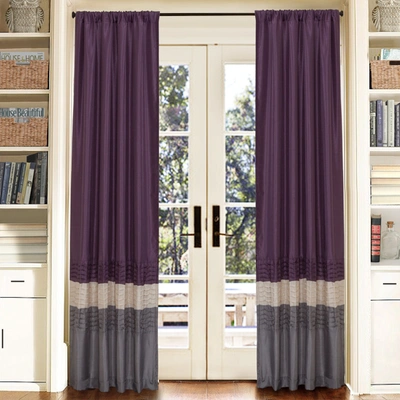 Lush Decor Mia Window Curtain Set In Purple