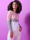 CAMPUS SUTRA WOMEN COLORBLOCK STYLISH CASUAL SWEATERS