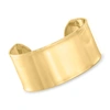 Ross-simons Italian 14kt Yellow Gold Wide Cuff Bracelet In Gold