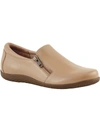 David Tate Bend Leather Flat In Beige