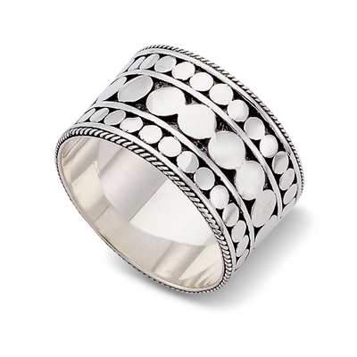 Samuel B Jewelry Sterling Silver Dot Design Band Ring