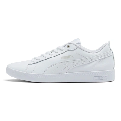 Puma Smash V2 Leather Women's Sneakers In White- White