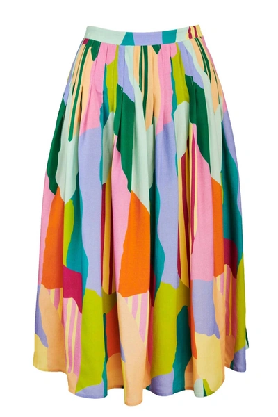 Crosby By Mollie Burch Mallie Midi Skirt In Colorfields In Multi