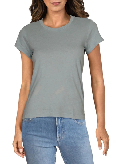 Rivet & Thread Womens Distressed Garment Dyed T-shirt In Grey