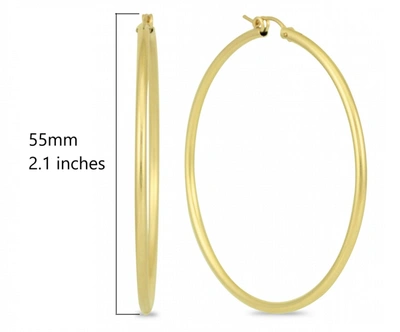 Max + Stone 14k Yellow Gold 2mm Thick Tube Hoop Earrings