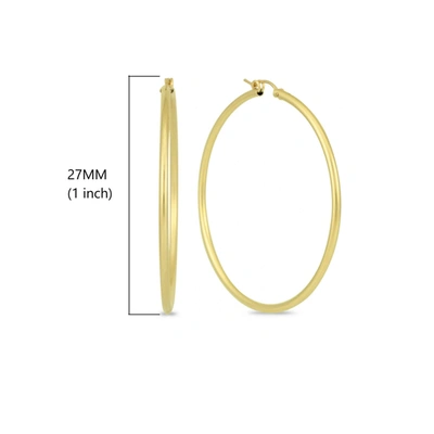 Max + Stone 14k Yellow Gold 2mm Thick Tube Hoop Earrings