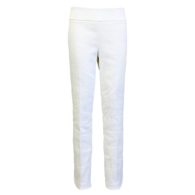 Up Boss Petal Slit Pants In Cream In White