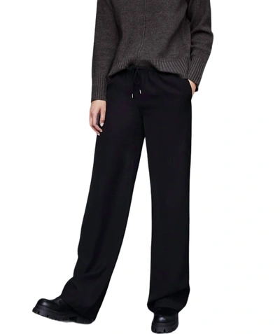 Ecru Winnetka Drawstring Easy Pant In Black